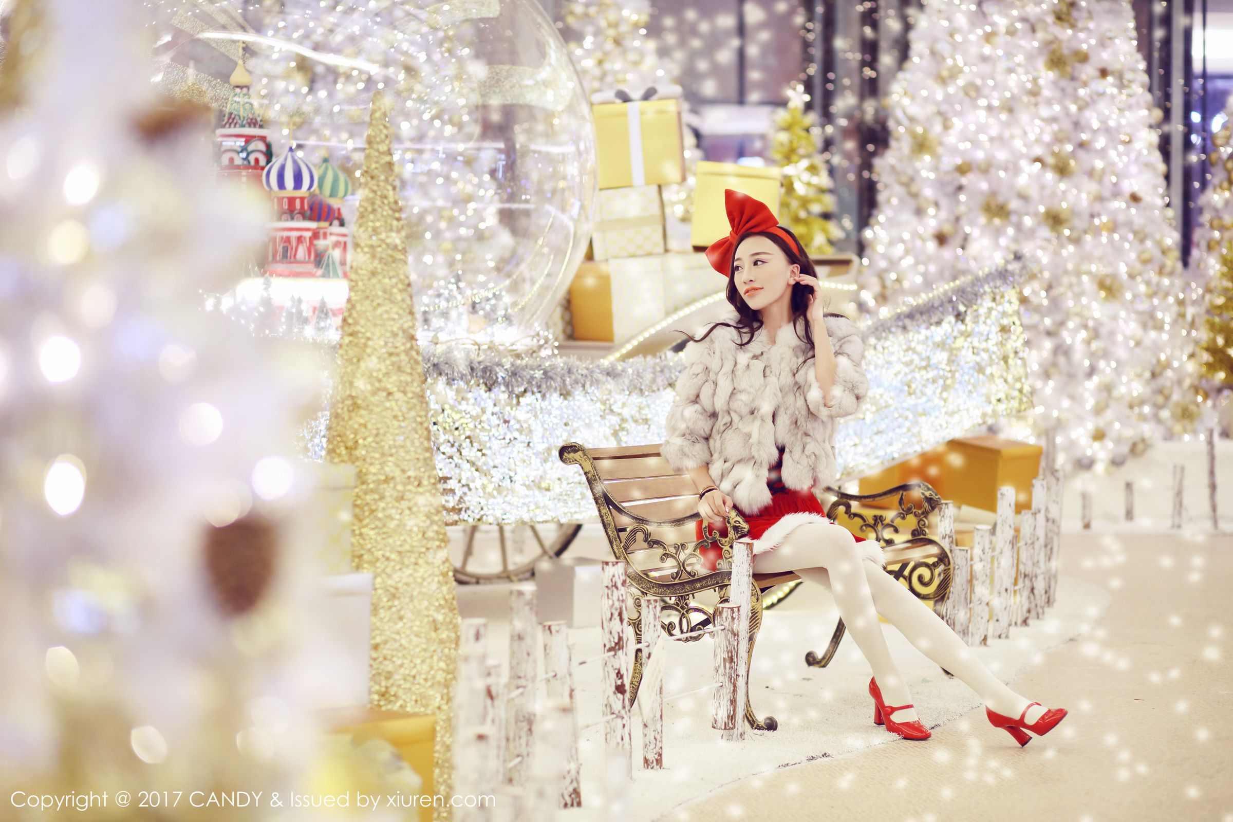 萌琪琪  三女神化身驯鹿女郎 不一样的圣诞礼物第25张图片