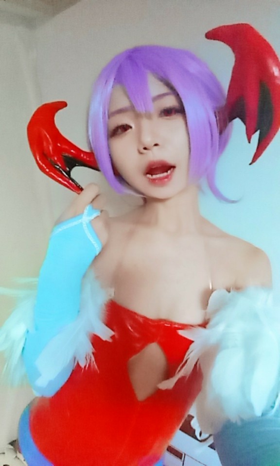 恶魔战士Lilith莉莉丝性感紧身衣泳装丝袜美腿美女Cosplay