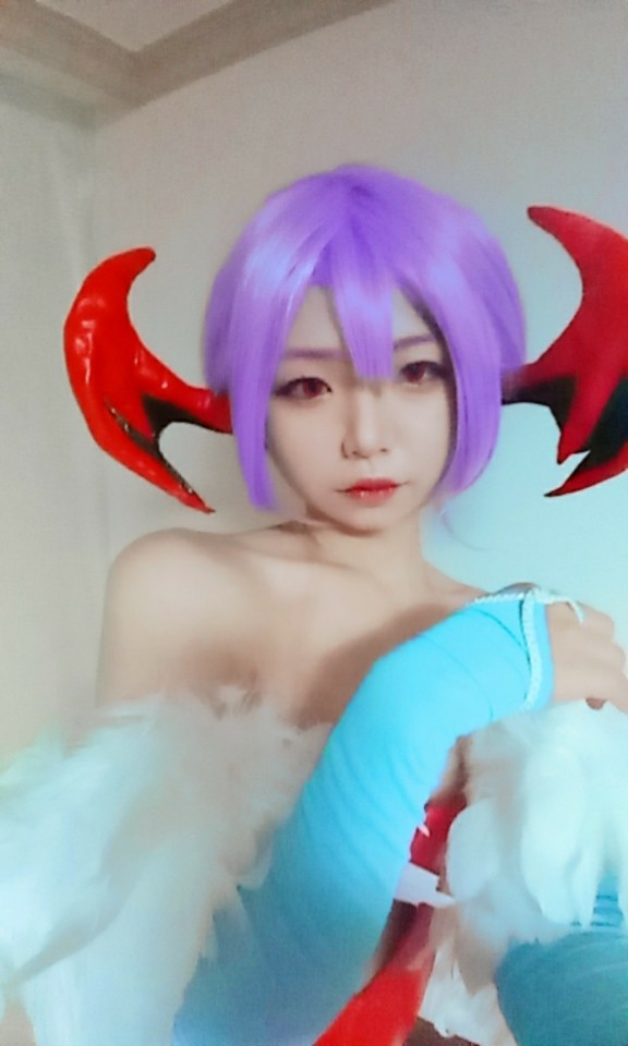 恶魔战士Lilith莉莉丝性感紧身衣泳装丝袜美腿美女Cosplay